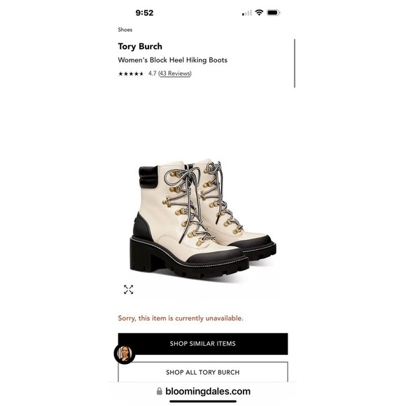 TORY BURCH LUG SOLE HIKER ANKLE BOOT WAXY COW LEATHER / NAPPA SIZE 6 NWB - Picture 3 of 11